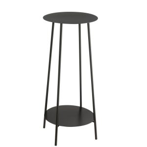 SELLETTE DEUX PLATEAUX METAL NOIR