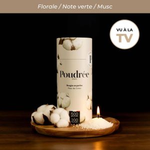 BOUGIE PERLES FLEUR DE COTON