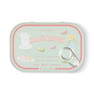 BOUGIE BISTRO BOITE METAL MACARON