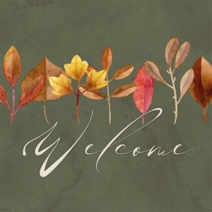 SERVIETTE WELCOME LEAVES 33X33