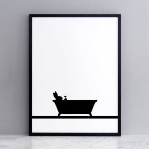 POSTER RABBIT BATHTIME