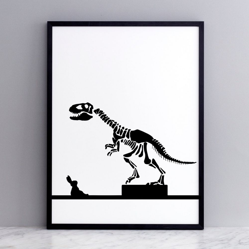 POSTER RABBIT DINOSAUR