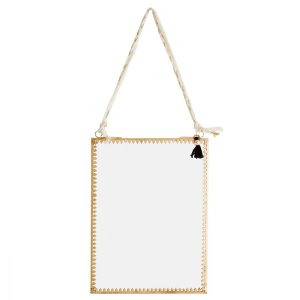 MIROIR DORE CORDON BEIGE/DORE PORTRAIT
