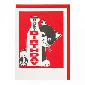 CARTE HAPPY BIRTHDAY CAT