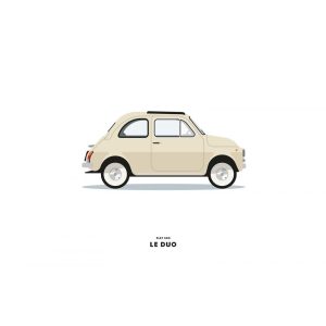CARTE LE DUO FIAT 500 BEIGE