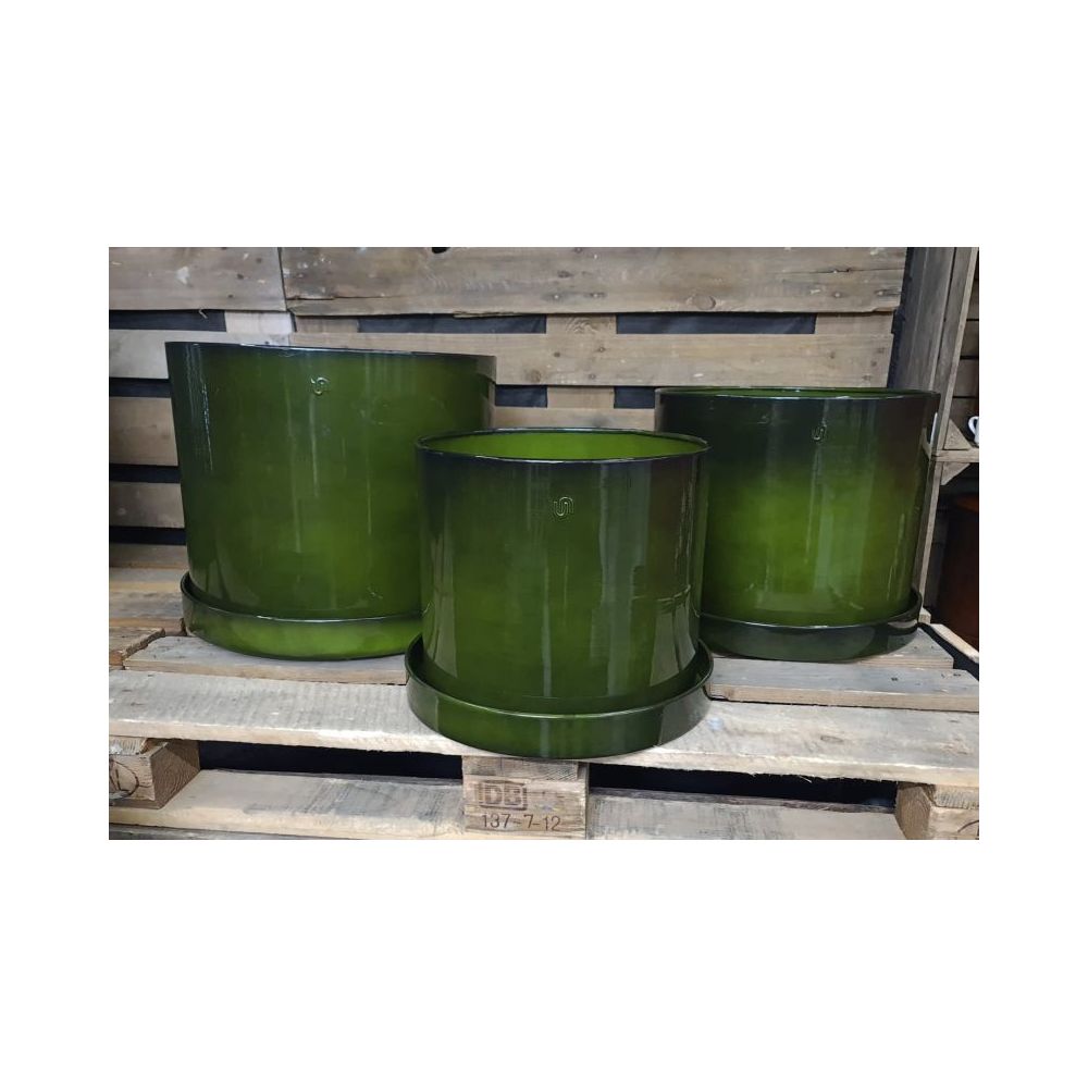 POT METAL AVEC SOUCOUPE VERT GM