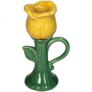 BOUGEOIR TULIPE JAUNE
