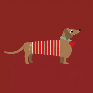 SERVIETTE SIR TOBY RED 33X33