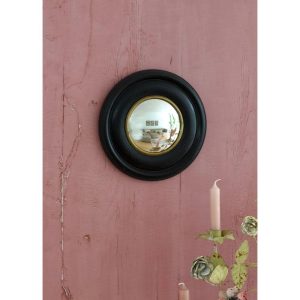 MIROIR CONVEXE NOIR ET DORE M