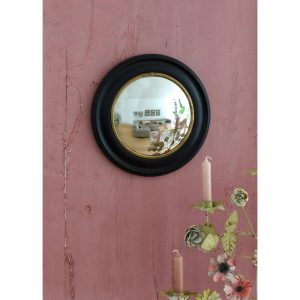 MIROIR CONVEXE NOIR ET DORE L