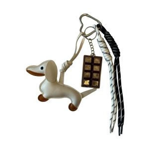 BIJOU DE SAC CHIEN BLANC