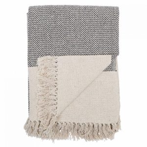 PLAID SEFANIT CHEVRON GRIS 160X130