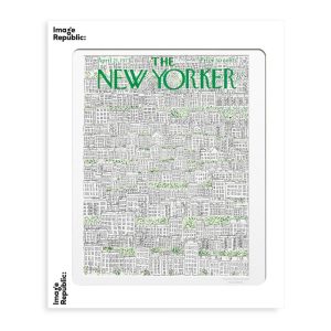 POSTER THE NEW YORKER 05 DAVIDSON VERT BLANC
