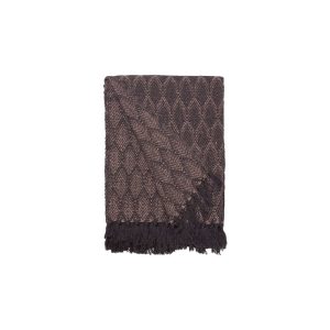 PLAID LEAF CAMEL/DARK GREY