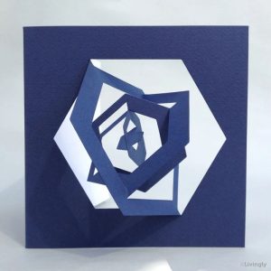CARTE BAUHAUS HEXAGON BLUE