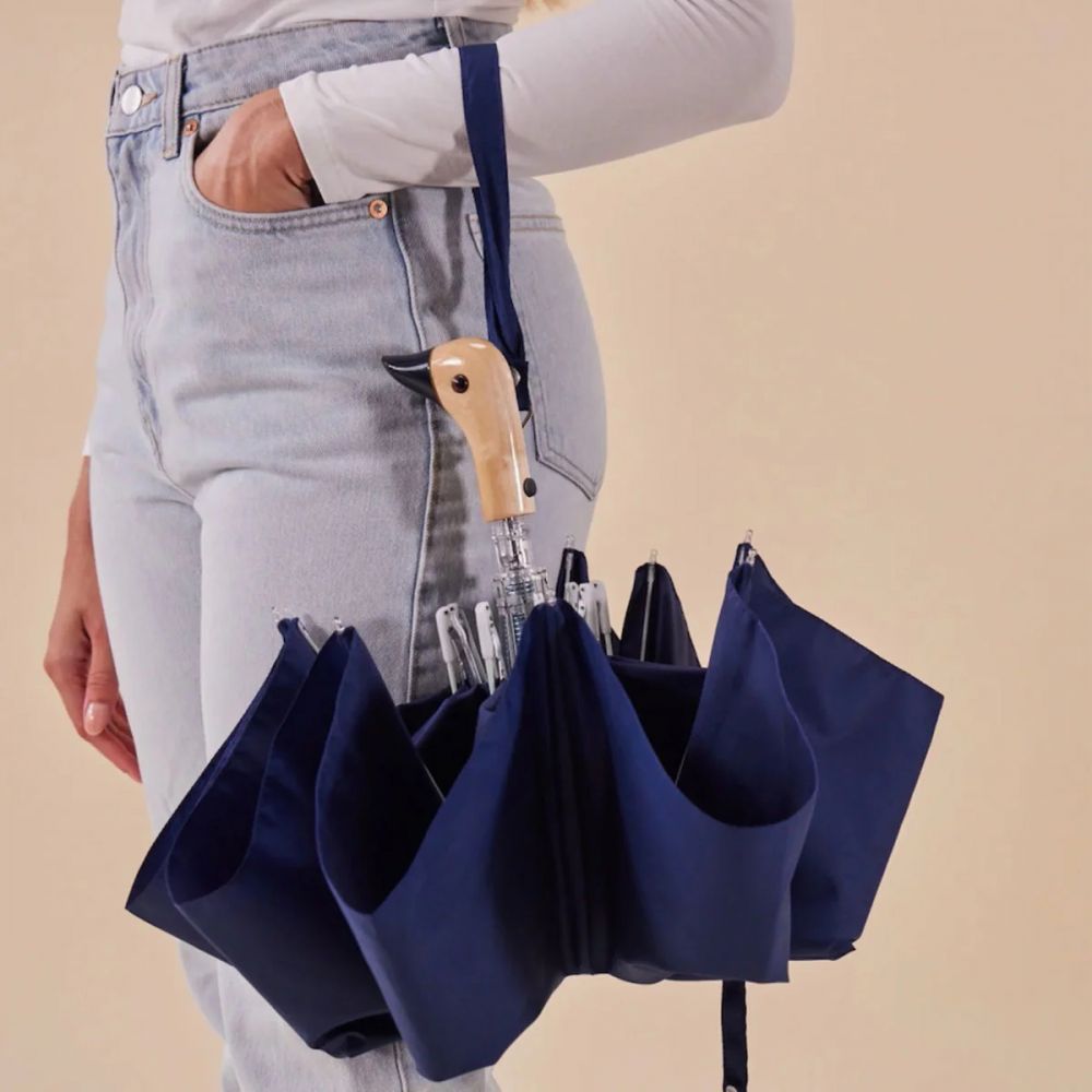 PARAPLUIE DUCKHEAD BLEU MARINE – Image 3