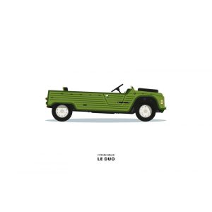 CARTE LE DUO CITROEN MEHARI VERTE