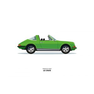 CARTE LE DUO PORSCHE 911 TARGA VERTE