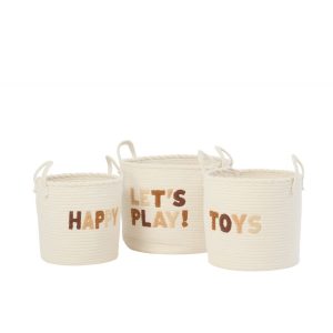 PANIER TISSU BLANC PM