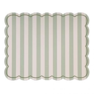 SET DE TABLE ROMEO RAYURE MATCHA