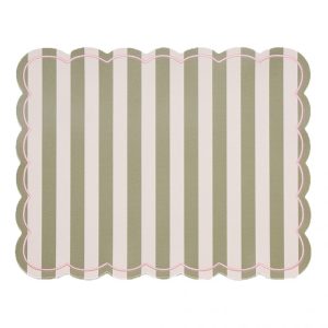 SET DE TABLE ROMEO RAYURE KAKI