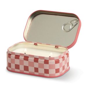 BOUGIE BISTRO BOITE METAL CERISE